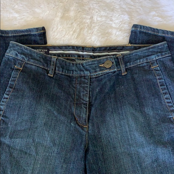 LANDS END CURVEY TROUSER LEG DENIM - Picture 3 of 5